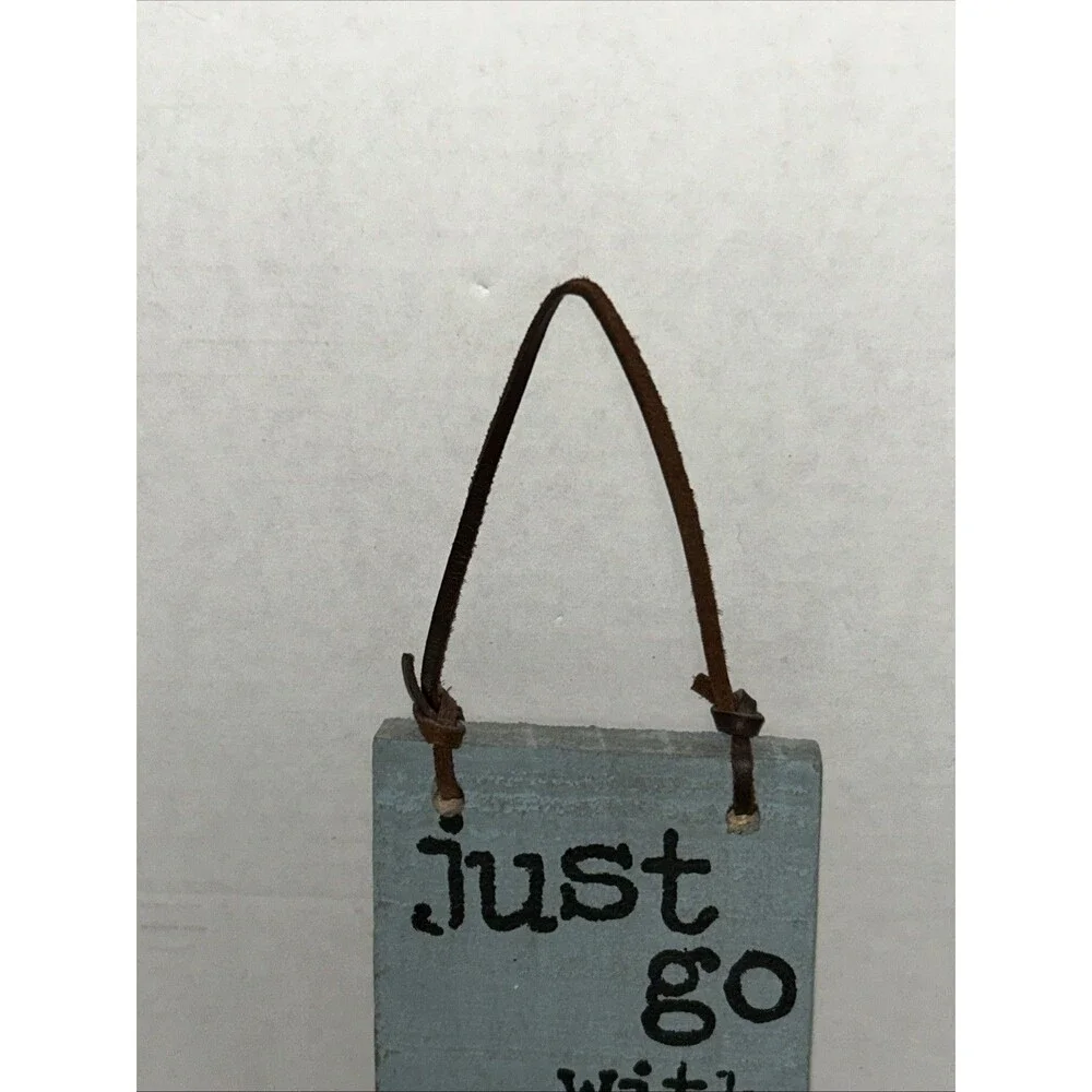 Just Go With The Flow Hanging Sign w/ Whale Theme